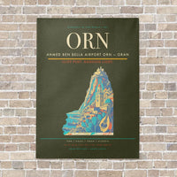 Thumbnail for Ahmed Ben Bella Airport ORN — Oran vertical canvas print - no frame - green army background