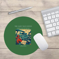 Thumbnail for VINTAGE G4363 - The Cliff Nest Survey - Designed Mouse Pads design on green round