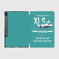 Thumbnail for Cessna Citation XLSPlus design on turquoise samsung tablet tablet case