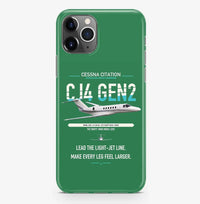 Thumbnail for Cessna Citation CJ4 Gen2 design on green magsafe iphone case, for iPhone Pro Max