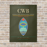 Thumbnail for Afonso Pena International Airport CWB vertical canvas print - no frame - green army background