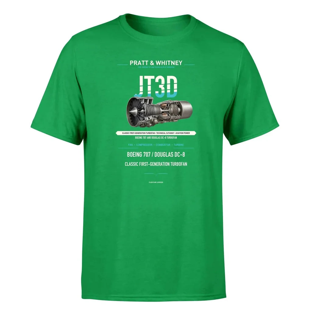 JT3D design on green single side