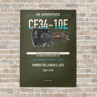 Thumbnail for CF34-10E vertical canvas print - no frame - green army background