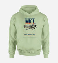Thumbnail for Fairey Swordfish Mk I design on light green double-side hoodie, single-side print