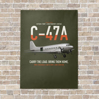 Thumbnail for C-47A Skytrain vertical canvas print - no frame - green army background