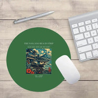 Thumbnail for VINTAGE G4405 - The Volcano Beach Strip - Designed Mouse Pads design on green round