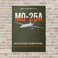 Thumbnail for MQ-25A STINGRAY vertical canvas print - no frame - green army background