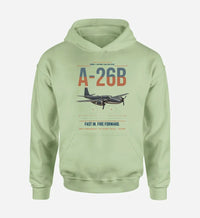 Thumbnail for A-26B Invader design on light green double-side hoodie