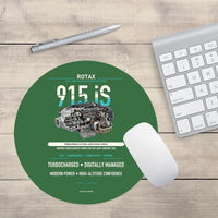Thumbnail for 915 iS design on green round mouse pad