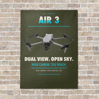 Thumbnail for DJI Air 3 vertical canvas print - no frame - green army background