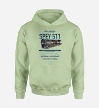 Thumbnail for SPEY 511 design on light green hoodie single side