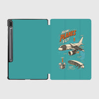 Thumbnail for How Planes Fly V2 design on turquoise samsung tablet tablet case