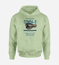 Thumbnail for CFM56-3 design on light green hoodie single side