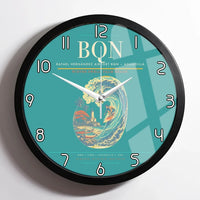 Thumbnail for Rafael Hernández Airport (BQN) design on turquoise framed wall clock