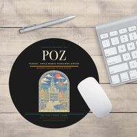 Thumbnail for Poznan - awica Henryk Wieniawski Airport POZ Mouse-Pad Round - Black
