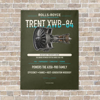 Thumbnail for TRENT XWB-84 vertical canvas print - no frame - green army background