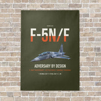 Thumbnail for F-5N F Adversary vertical canvas print - no frame - green army background