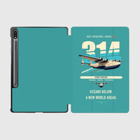 Thumbnail for Boeing 314 Clipper design on turquoise samsung tablet tablet case