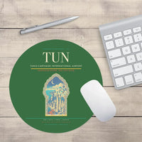 Thumbnail for Tunis-Carthage International Airport (TUN) design on green round mouse pad