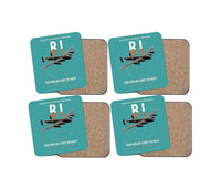 Thumbnail for Avro Lancaster B I design on turquoise 4 pieces set coaster