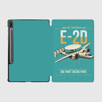 Thumbnail for E-2D Advanced Hawkeye design on turquoise samsung tablet tablet case