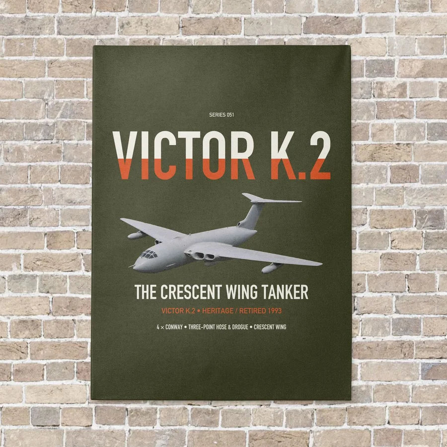 Handley Page Victor K.2 vertical canvas print - no frame - green army background