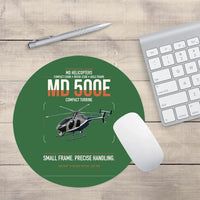 Thumbnail for MD Helicopters MD 500E design on green round mouse pad
