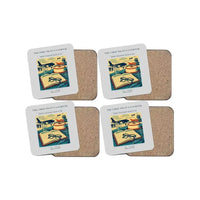 Thumbnail for The Chief Pilot's Logbook - Designed Coasters design on light gray 4-pieces-set