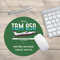 Thumbnail for Socata TBM 850 design on green round mouse pad