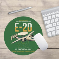 Thumbnail for E-2D Advanced Hawkeye design on green round mouse pad