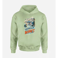 Thumbnail for SIGNAL 663 - Tides Make Room For Wings design on light green hoodie single side