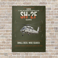 Thumbnail for Kaman SH-2F Seasprite vertical canvas print - no frame - green army background