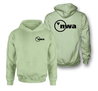 Thumbnail for Northwest Airlines NEW logo on light green double side hoodie