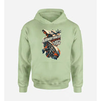 Thumbnail for SIGNAL 668 - Airworthiness Lives In The Last Turn design on light green hoodie single side