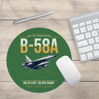 Thumbnail for B-58A Hustler design on green round mouse pad