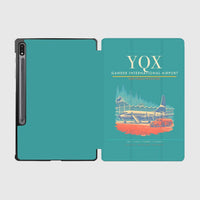 Thumbnail for Gander International Airport (YQX) design on turquoise samsung tablet tablet case