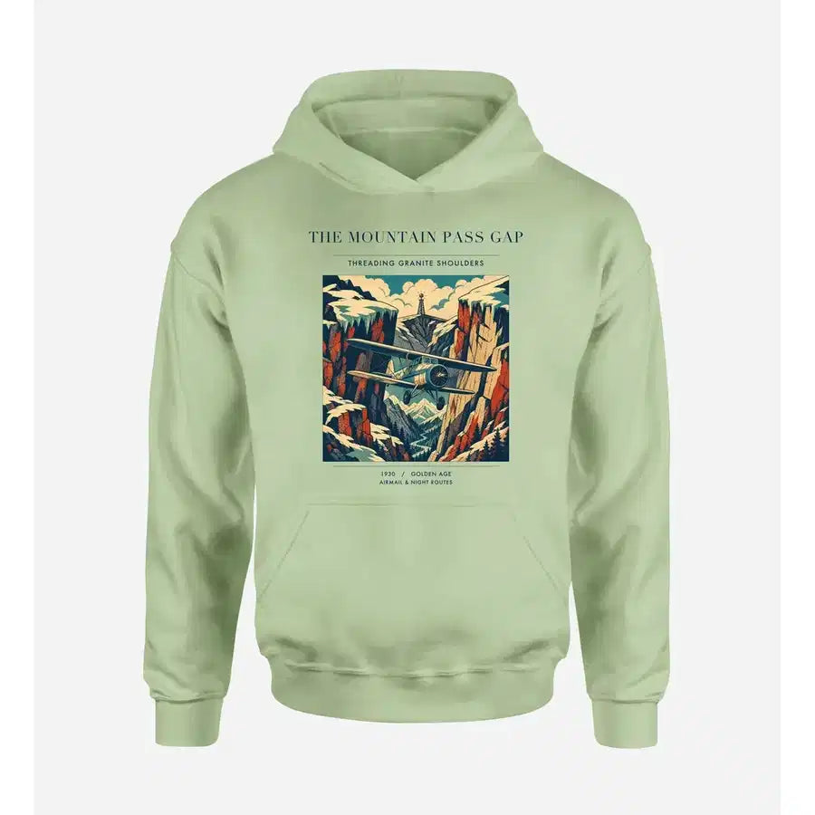 VINTAGE G4253 - The Mountain Pass Gap - Premium Hoodie design on lightgreen premium