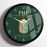 Thumbnail for Philadelphia International Airport PHL Wall-Clock Framed - Dark Green