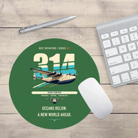 Thumbnail for Boeing 314 Clipper design on green round mouse pad
