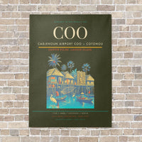 Thumbnail for Cadjehoun Airport COO — Cotonou vertical canvas print - no frame - green army background
