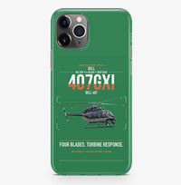 Thumbnail for Bell 407GXi design on green magsafe iphone case, for iPhone Pro Max