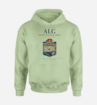 Thumbnail for Houari Boumediene Airport (ALG) design on light green hoodie single-side print