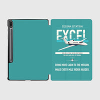 Thumbnail for Cessna Citation Excel design on turquoise samsung tablet tablet case