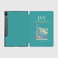 Thumbnail for Inverness Airport (INV) design on turquoise samsung tablet tablet case