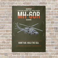 Thumbnail for Sikorsky MH-60R Seahawk vertical canvas print - no frame - green army background