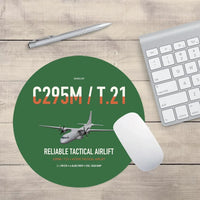 Thumbnail for Airbus C295M T.21 design on green round mouse pad