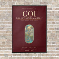 Thumbnail for Goa International Airport Dabolim GOI - Canvas Framed - Dark Red