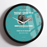 Thumbnail for TRENT 1000 TEN design on turquoise framed wall clock