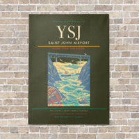 Thumbnail for Saint John Airport YSJ vertical canvas print - no frame - green army background