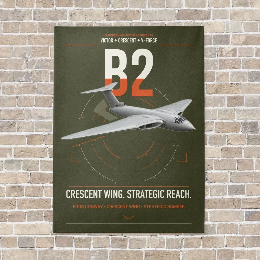 Handley Page Victor B2 vertical canvas print - no frame - green army background